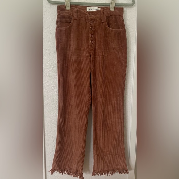 Reformation Jessie Pant in Chestnut Corduroy - Picture 6 of 8